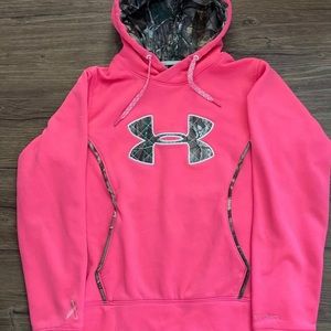 UNDER ARMOUR Pink Hoodie camo Womens Size Small